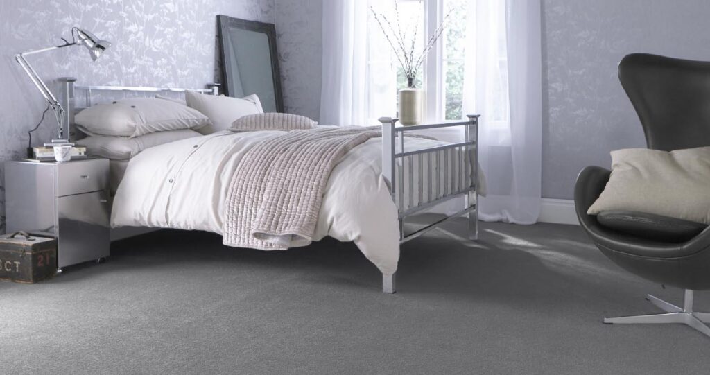 Grey bedroom carpet